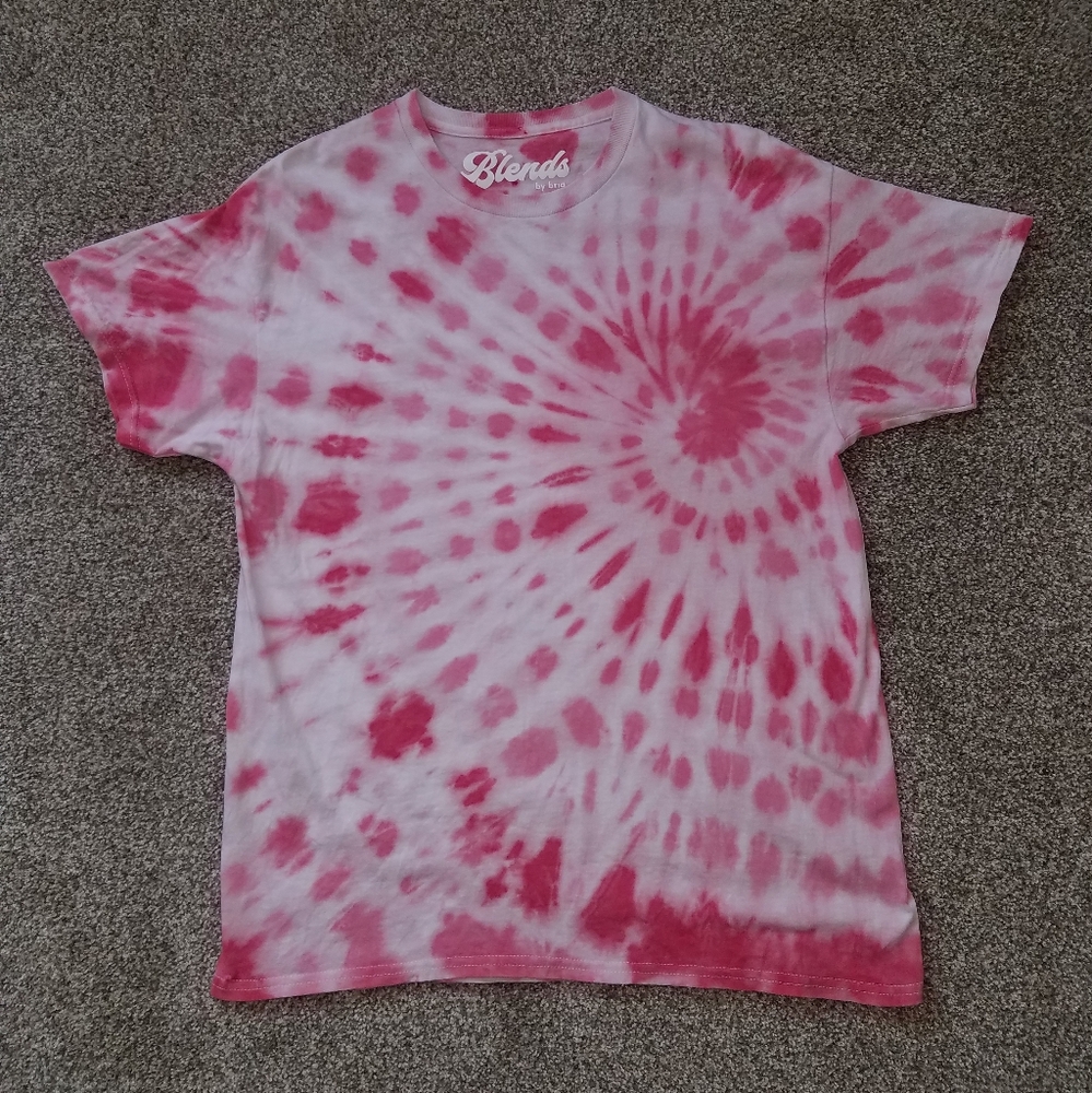 Tie Dye Spiral T-Shirt | Unisex | Pink | Large